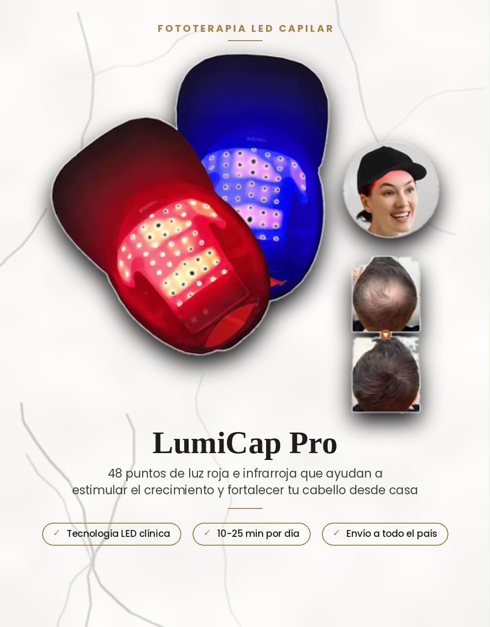 LumiCap Pro — Casco LED de Fototerapia Capilar